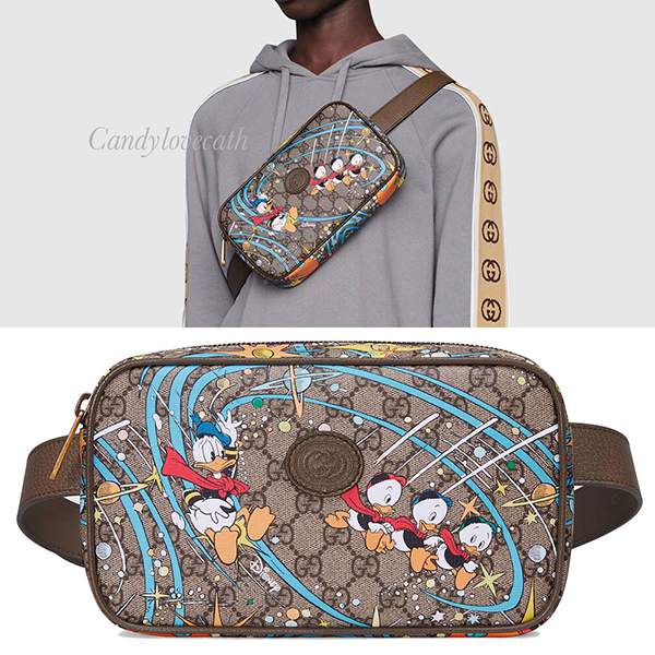 グッチ x DISNEY ドナルドダック プリント ベルトバッグ 602695 2O4AT 8679